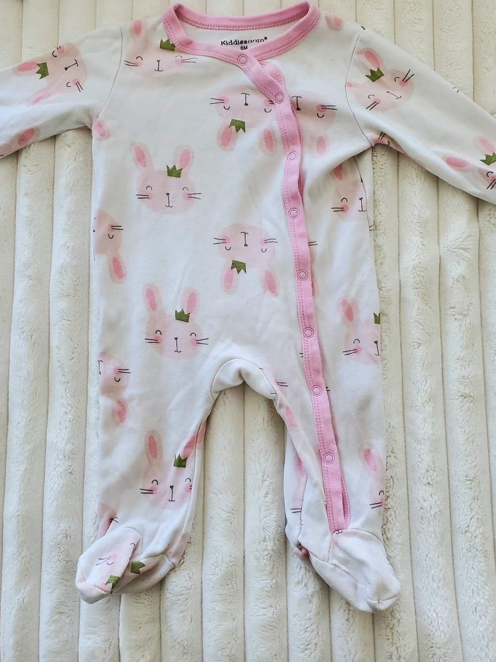Pink Bunny Print Baby One-Piece Onesie